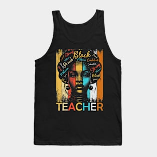 Black History Teacher African American Women Dashiki Tank Top